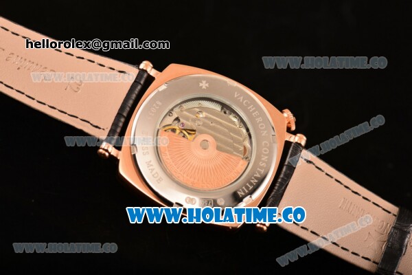 Vacheron Constantin Historiques American Asia Automatic Rose Gold Case with Black Dial and White Arabic Numeral Markers - Click Image to Close